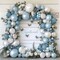 Dusty Blue and White Balloons Garland Double Stuffed Pearl Light Blue Balloon Arch Kit for Birthday Baby Shower Wedding Bridal Cinderella Frozen Winter Party Decorations